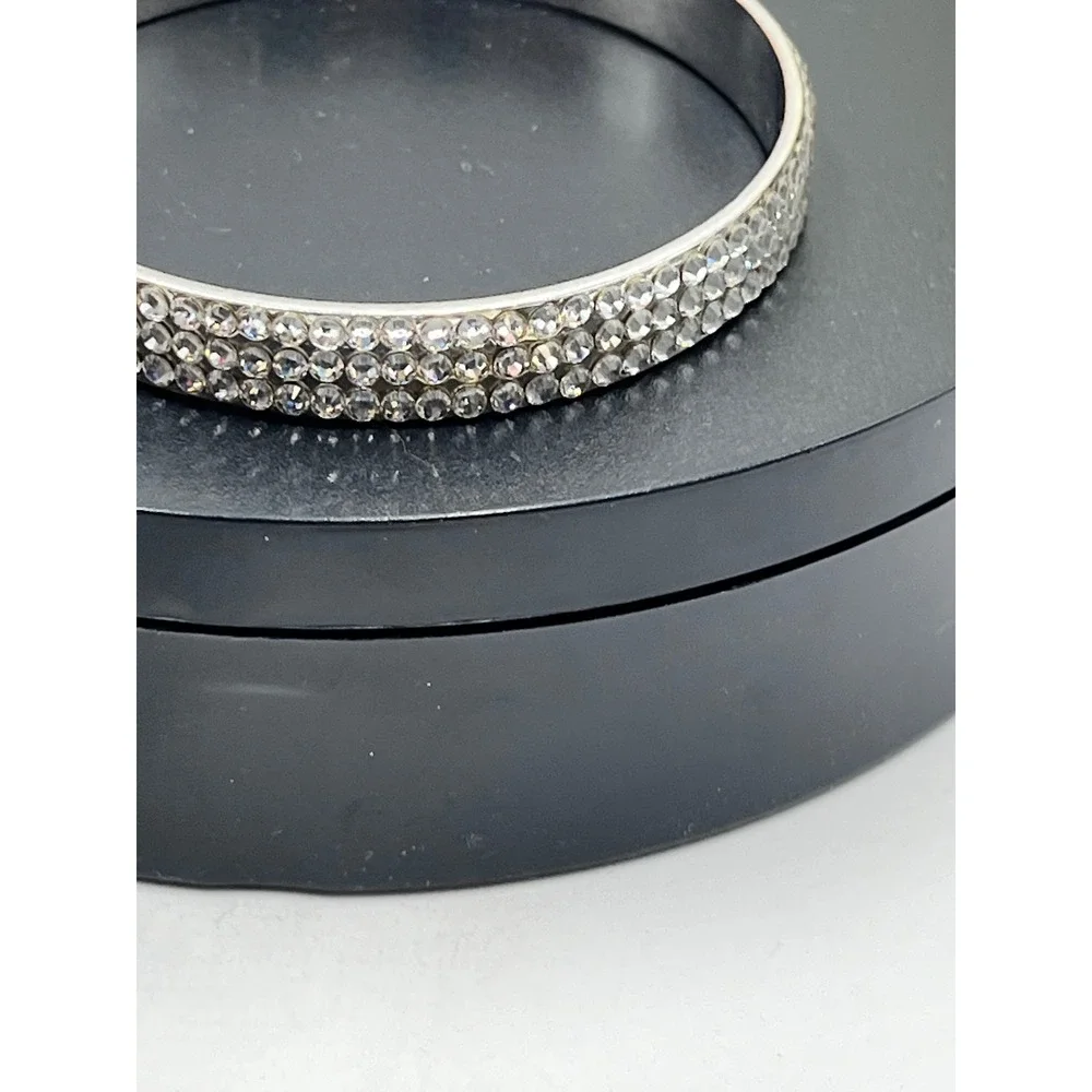 Kate Spade New York Razzle‎ Dazzle Heavy Metals Row Bangle Silver Bracelet